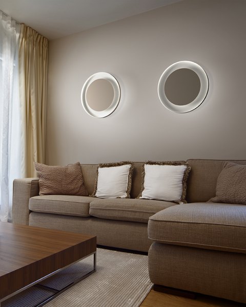 Braga Pico LED Wand- / Deckenleuchte 2164/PL60 Ferro/Blattsilber, dimmbar - sofort lieferbar